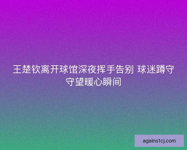 王楚钦离开球馆深夜挥手告别 球迷蹲守守望暖心瞬间 王楚钦离开球馆深夜挥手告别 球迷蹲守守望暖心瞬间